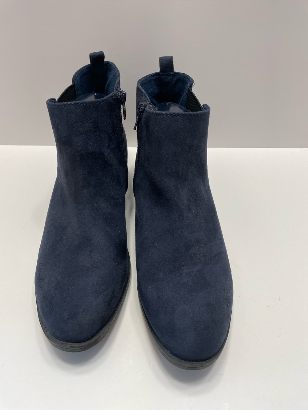 White Mountain Navy Suede Women's Ankle Booties